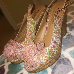 Chinese Laundry PAISLEY PRINT WEDGES
